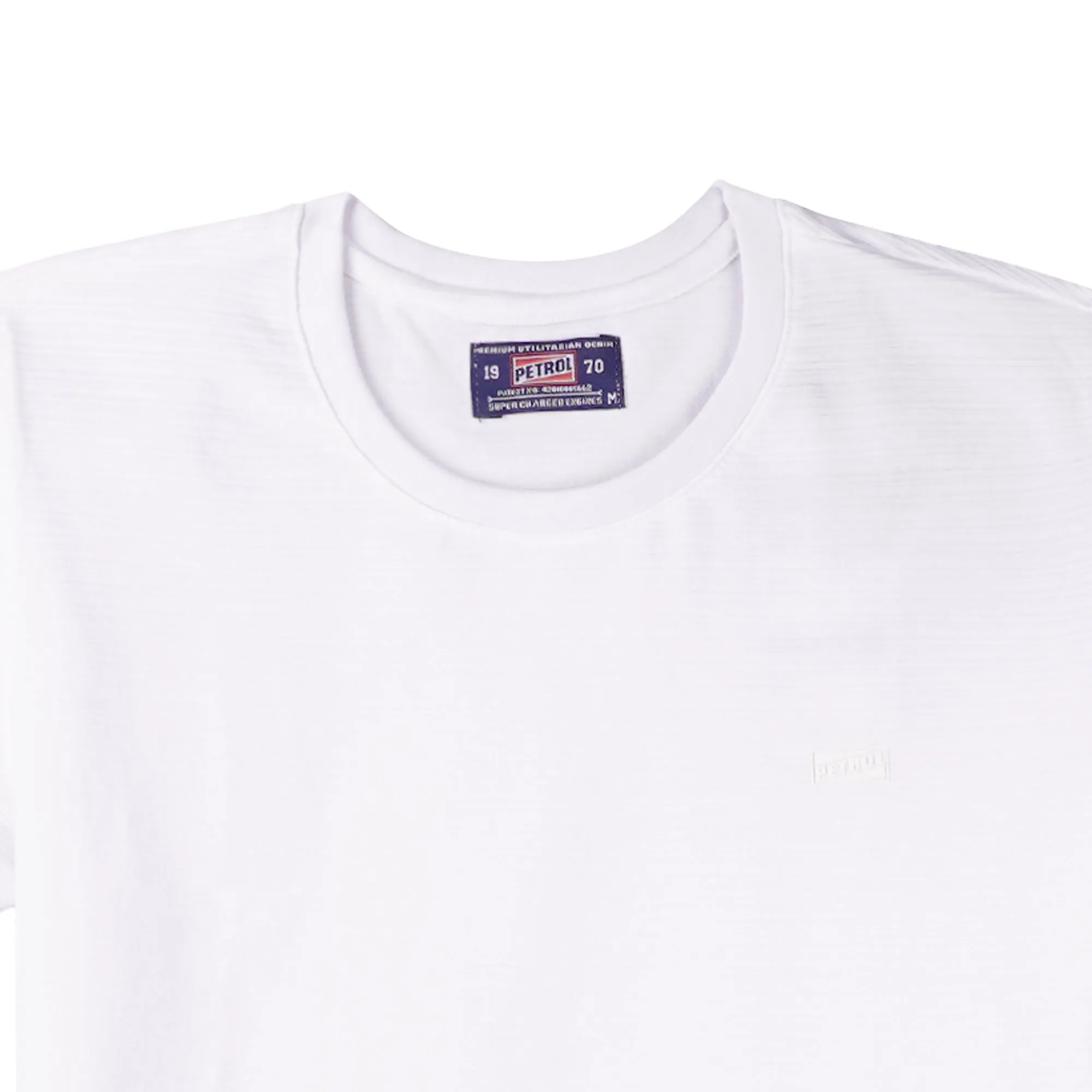 Petrol Ladies Basic Tees Regular Fitting Missed Lycra Fabric 116120 (White)