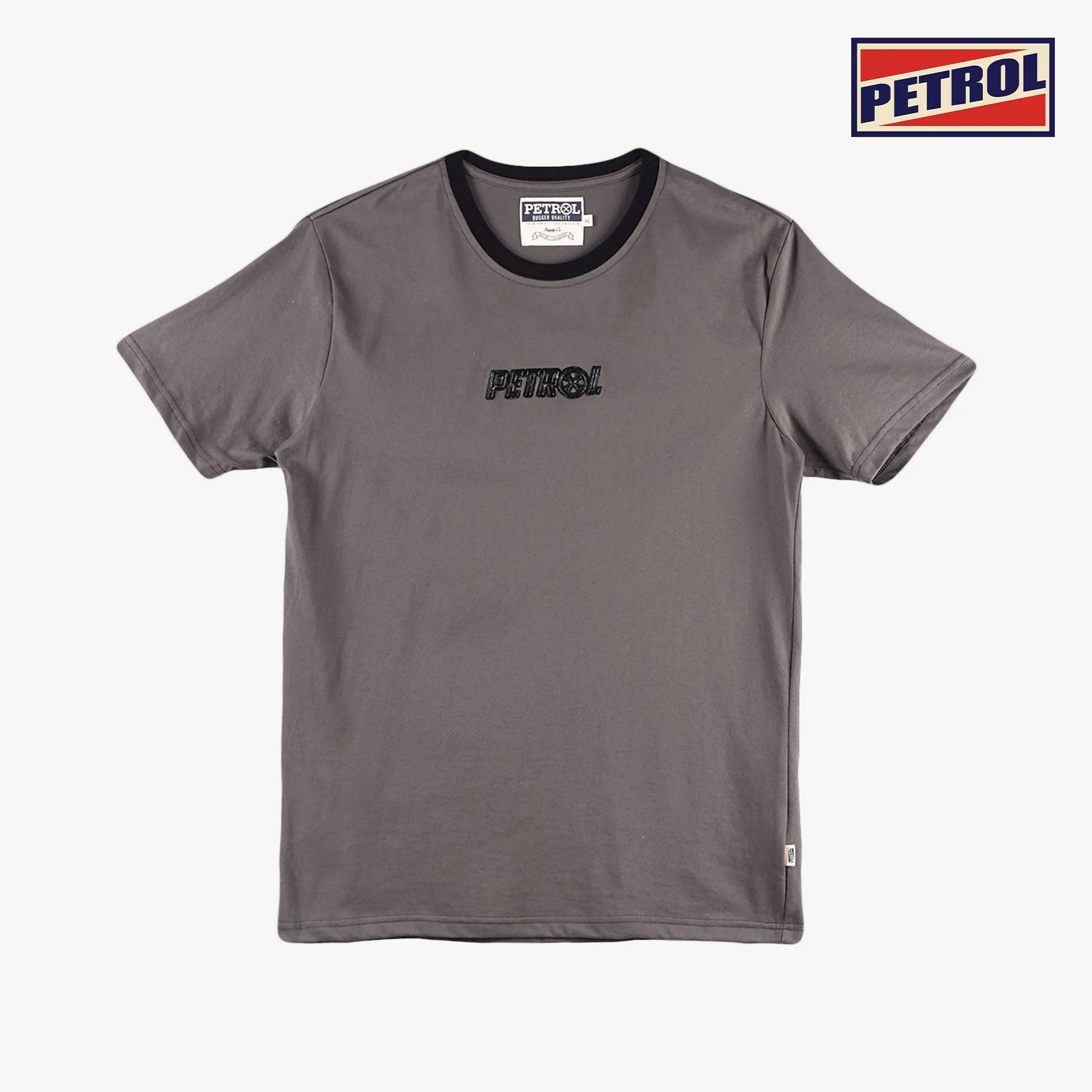 Petrol Men's Basic Tees Slim Fitting CVC Jersey Fabric 166837-U (Charcoal)