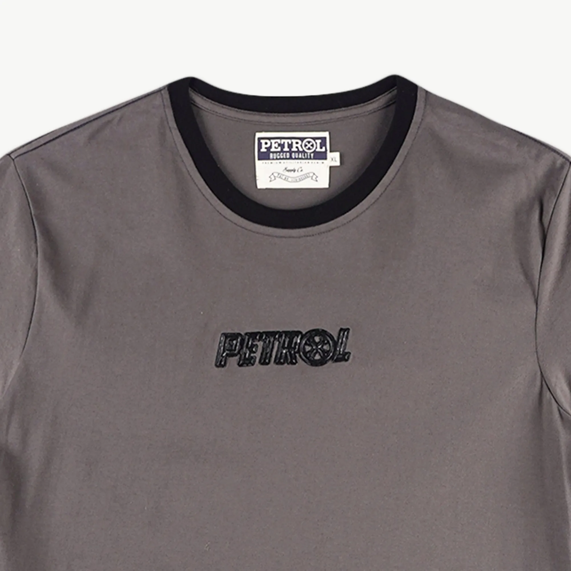 Petrol Men's Basic Tees Slim Fitting CVC Jersey Fabric 166837-U (Charcoal)