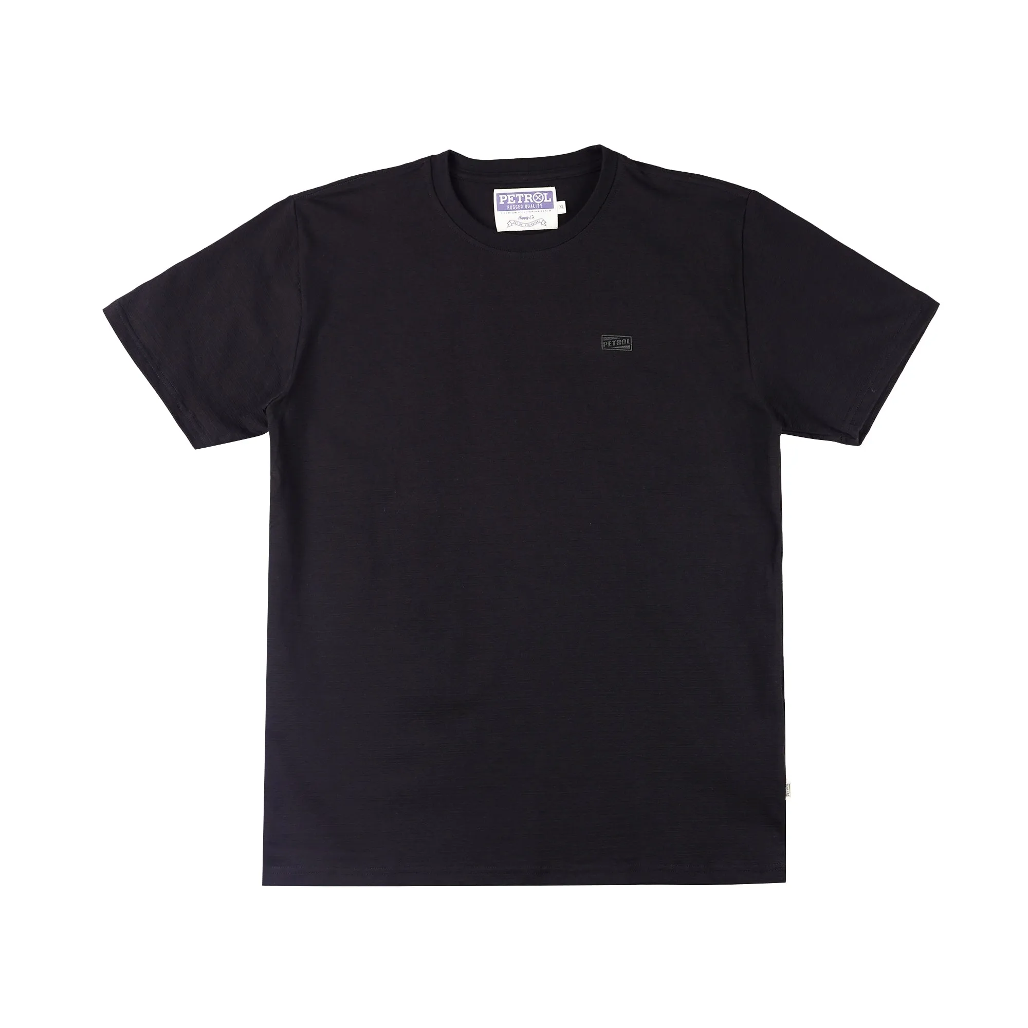 Petrol Men's Basic Tees Slim Fitting Missed Lycra Fabric 162684 (Black)