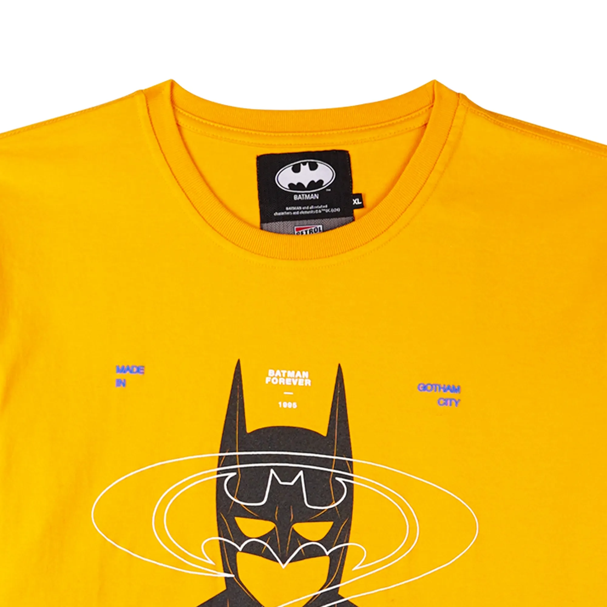 Petrol x Batman Men's Basic Graphic Tees Slim Fitting CVC Jersey Fabric 159884-U (Canary)