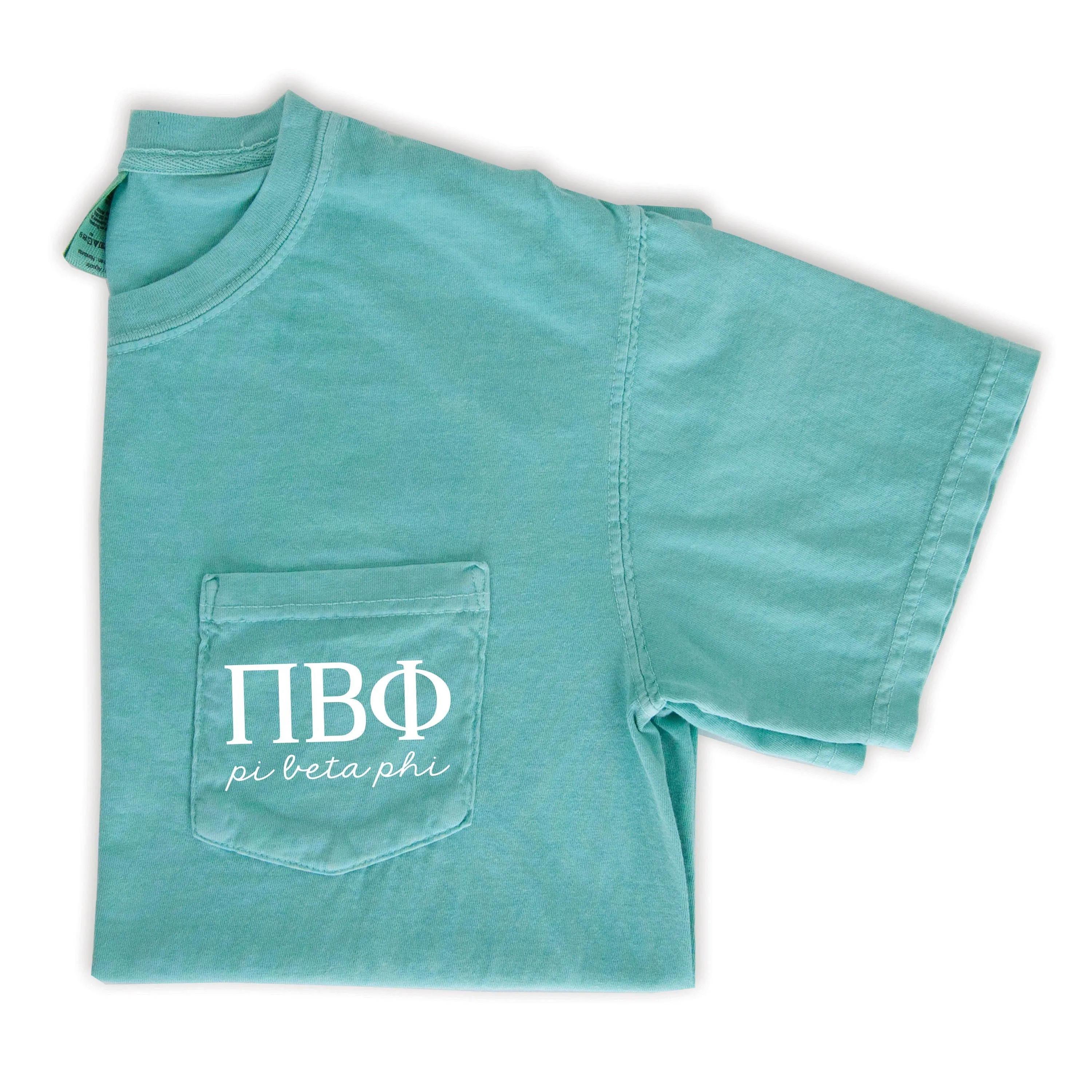 Pi Beta Phi Script Letters T-Shirt - Mint