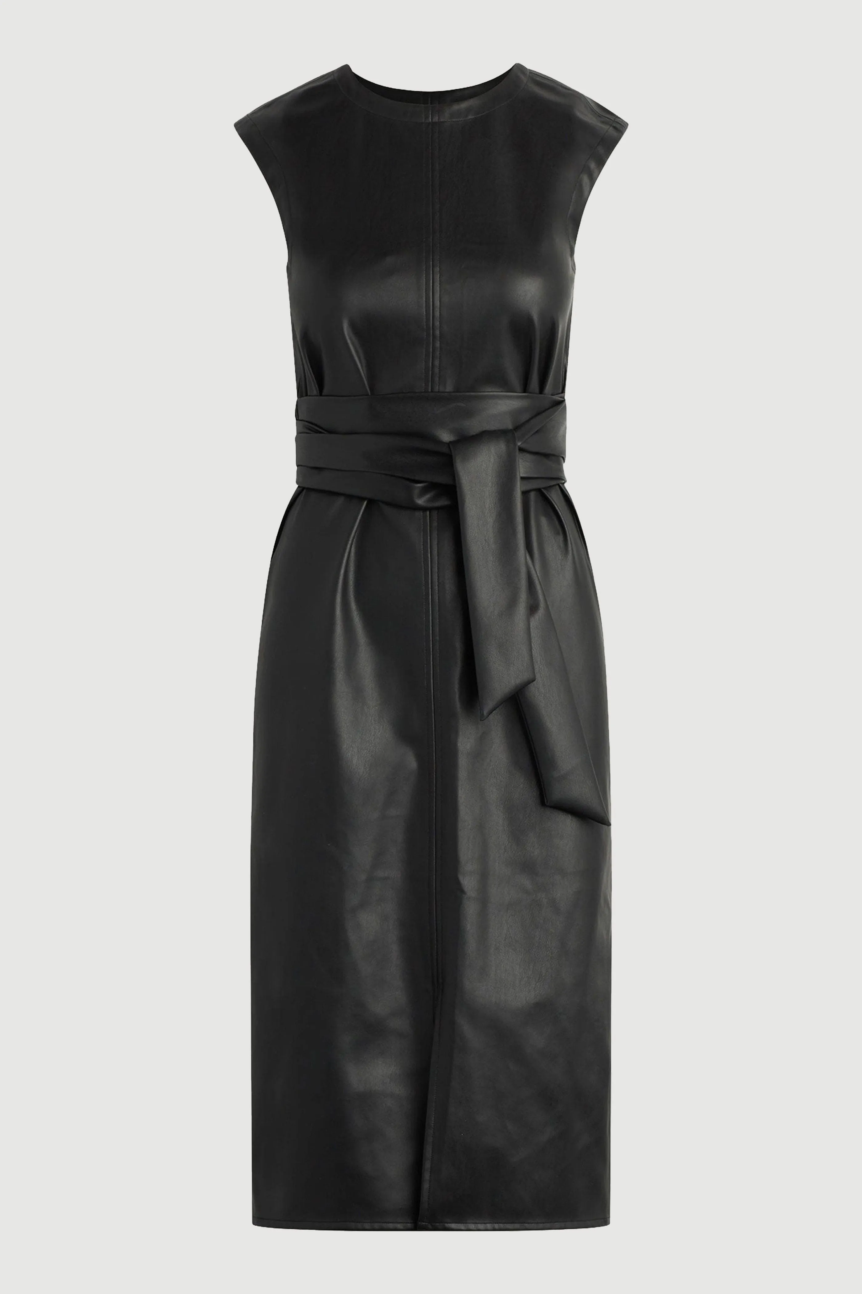 Dress for brunch Pilar Vegan Leather Tie-Front Dress (Petite)