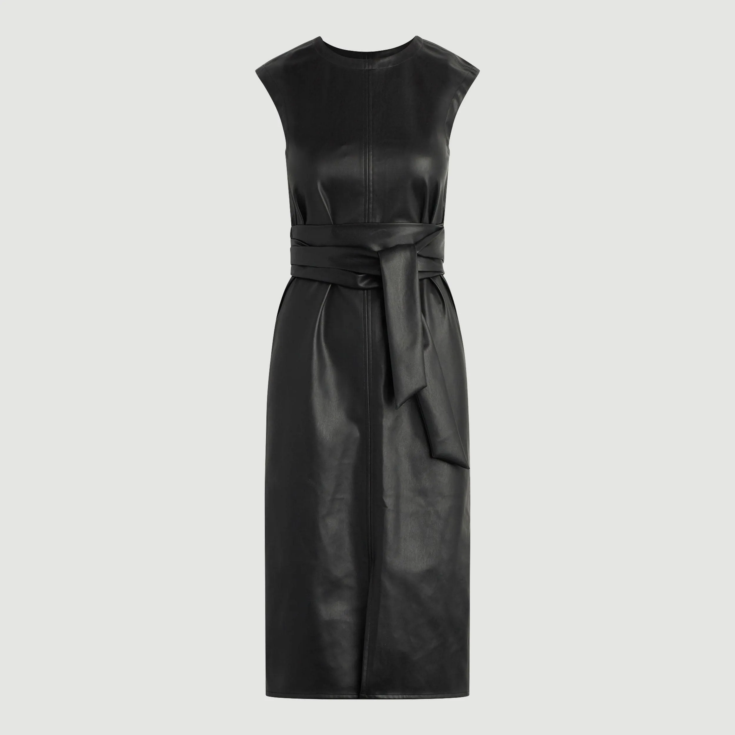 Fit Choice Pilar Vegan Leather Tie-Front Dress (Petite)