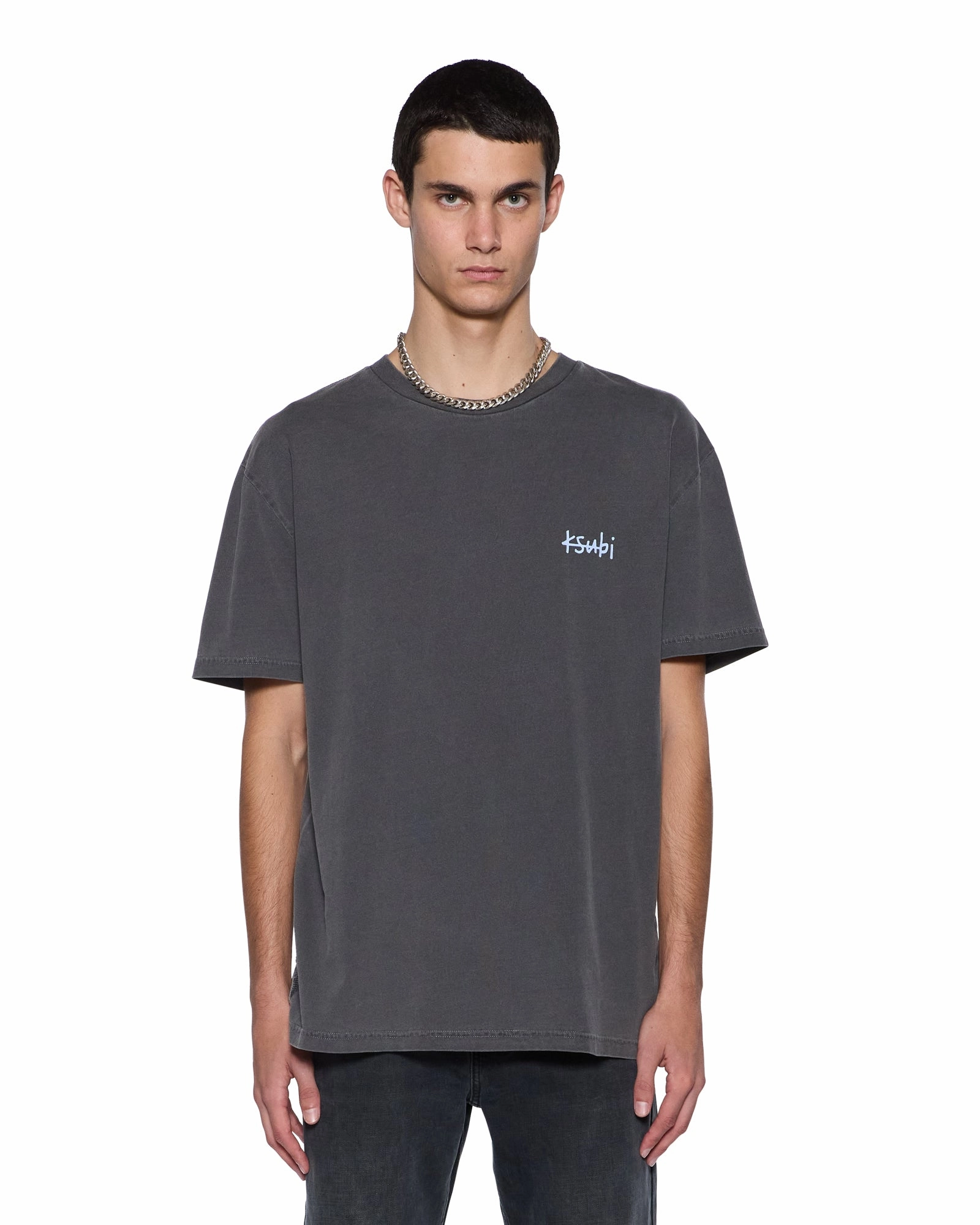 SkinFriendlyFibers ALL DAY BIGGIE SS TEE CHARCOAL