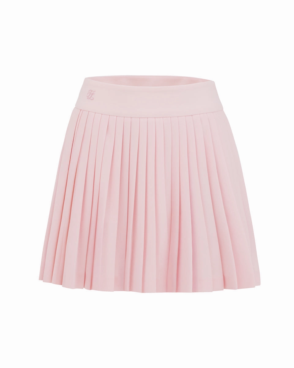 Pique pleated skirt - Pink personalized option