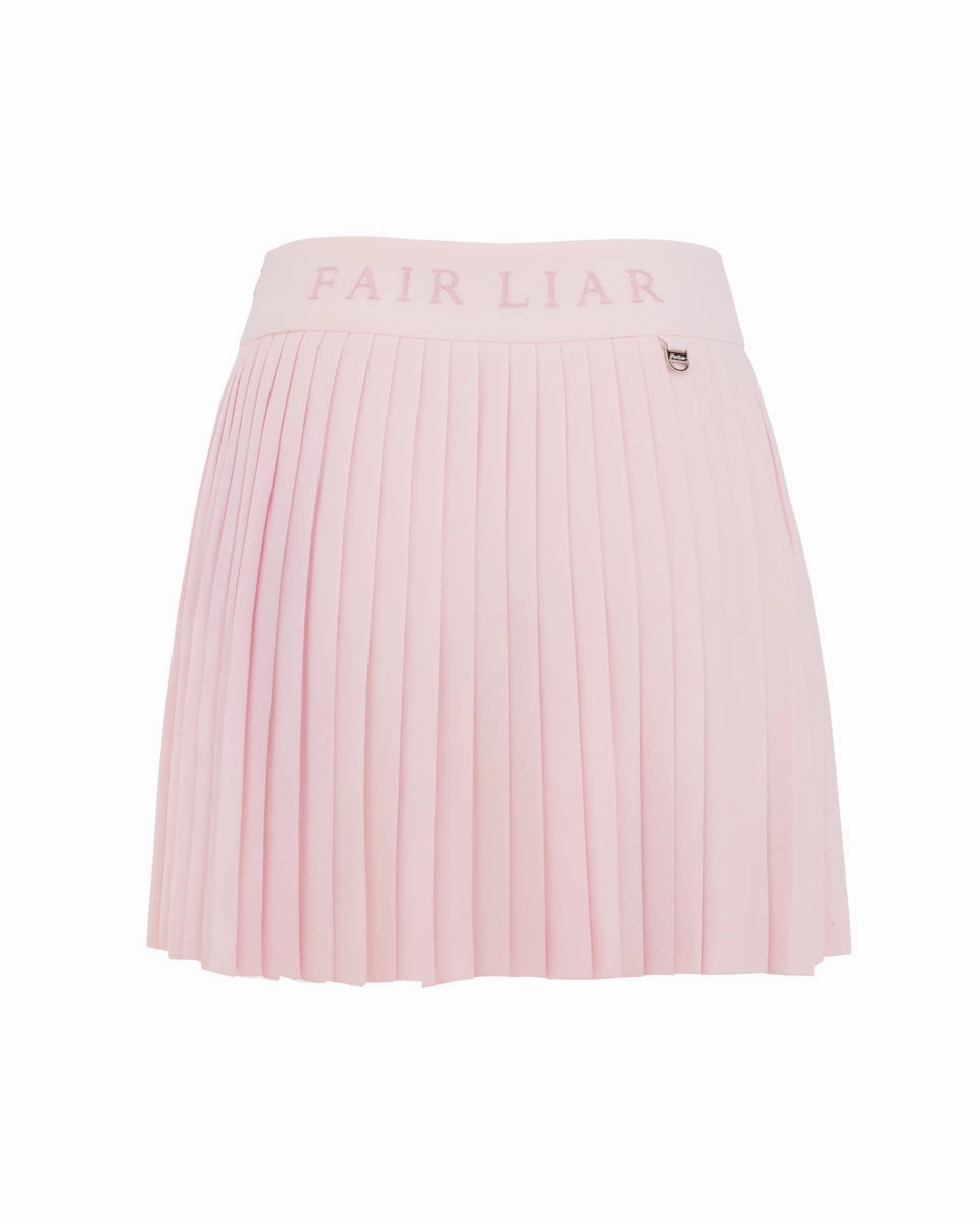Fast fashion City Style Pique pleated skirt - Pink