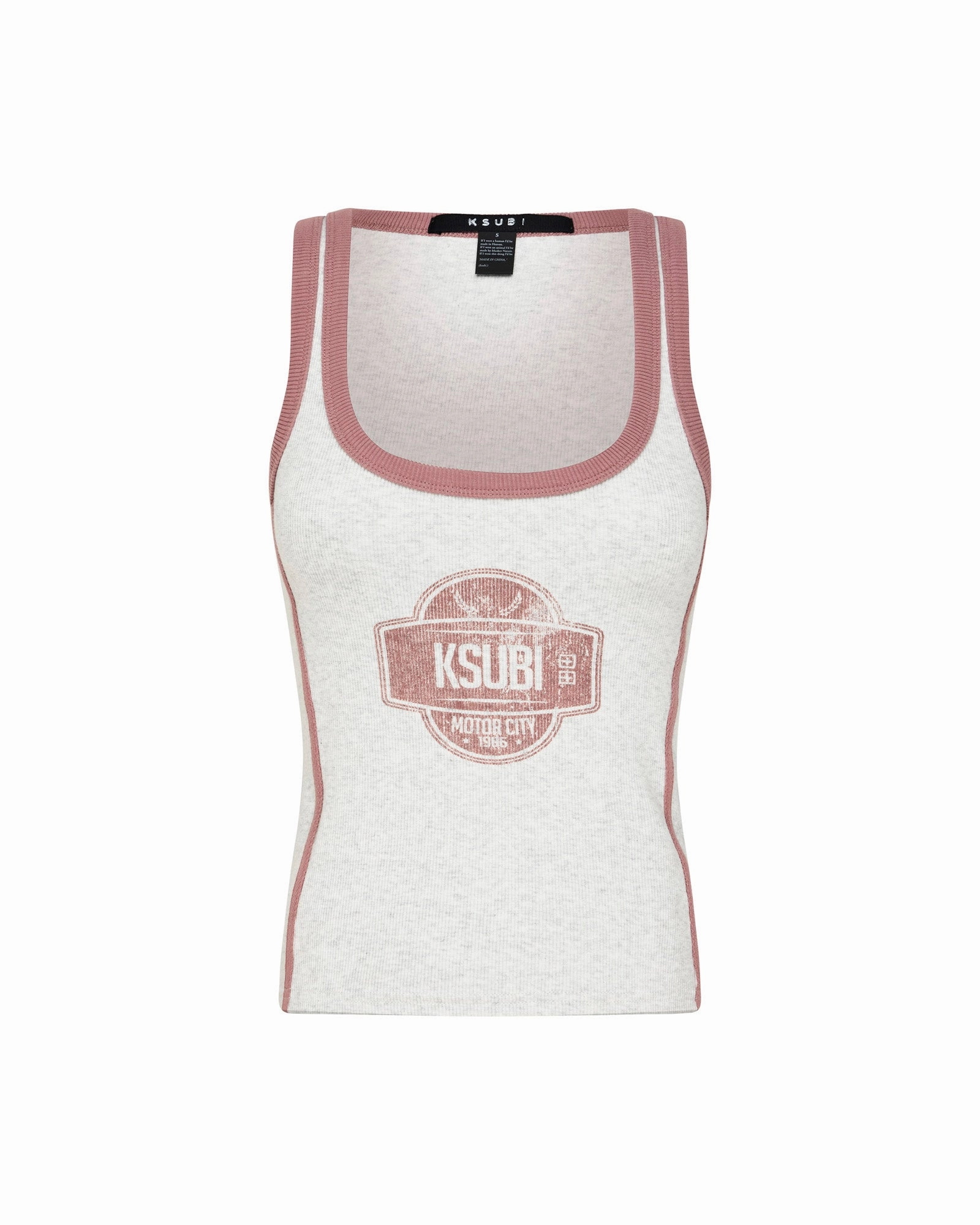 PITT LANE ORIGIN TANK SNOW MARLE/RED Eco Conscious Packaging OdorResistant Treatment