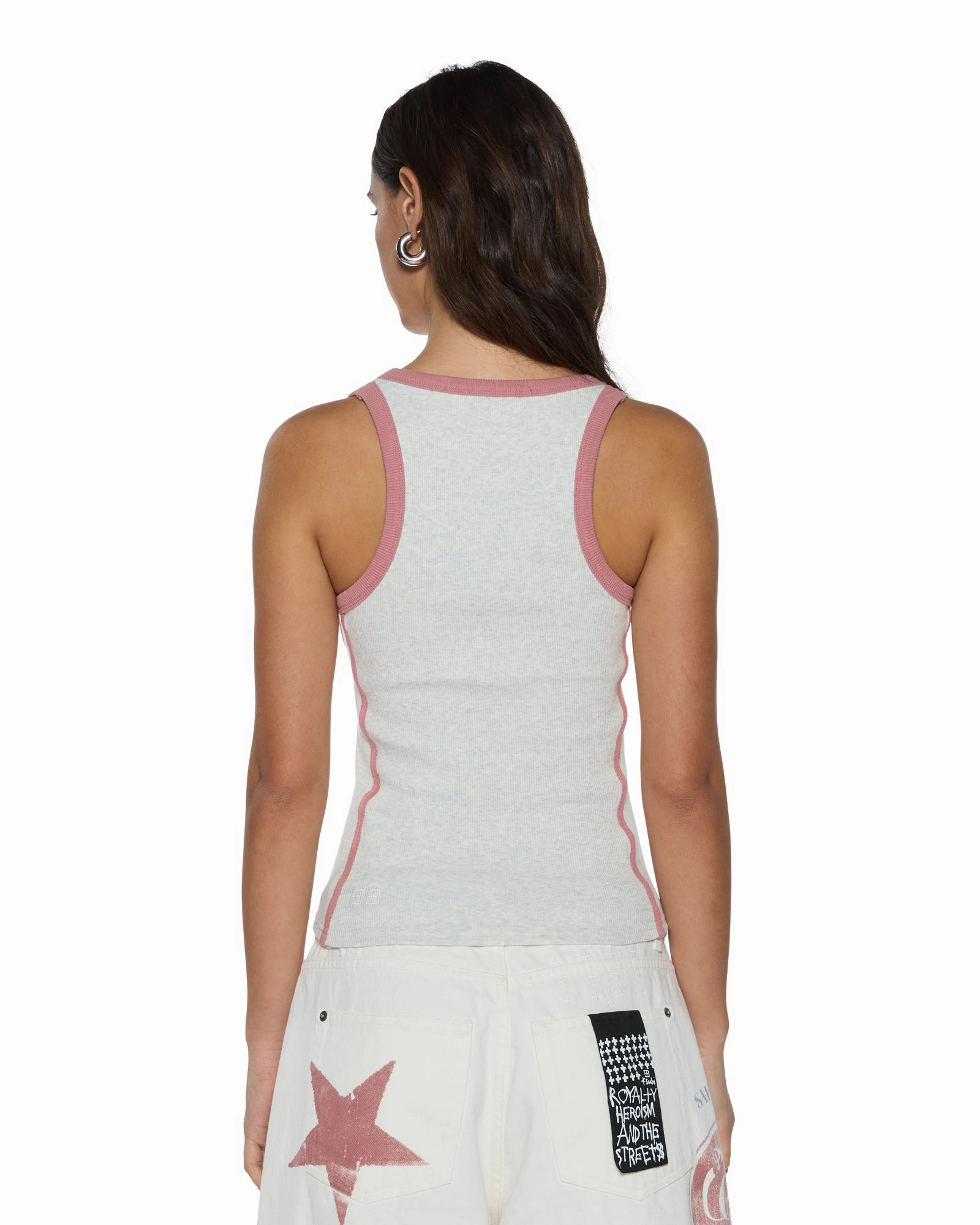 Durable Reinforced Hem PITT LANE ORIGIN TANK SNOW MARLE/RED