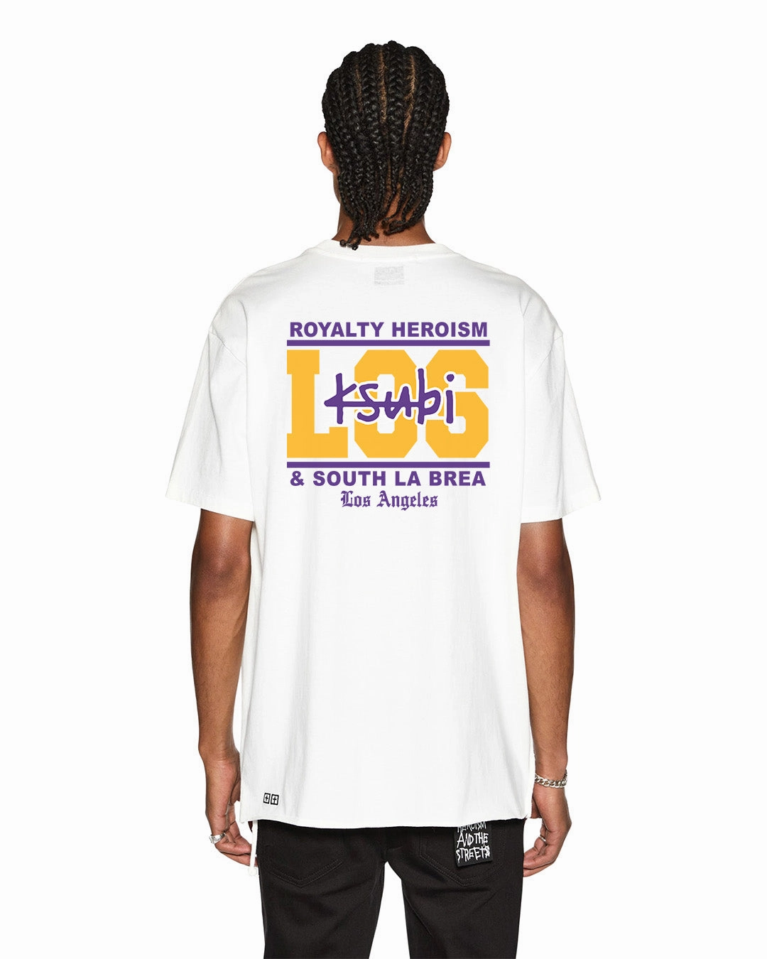 LA AND THE STREETS SS BIGGIE TEE WHITE Comfortable Style Luxurious