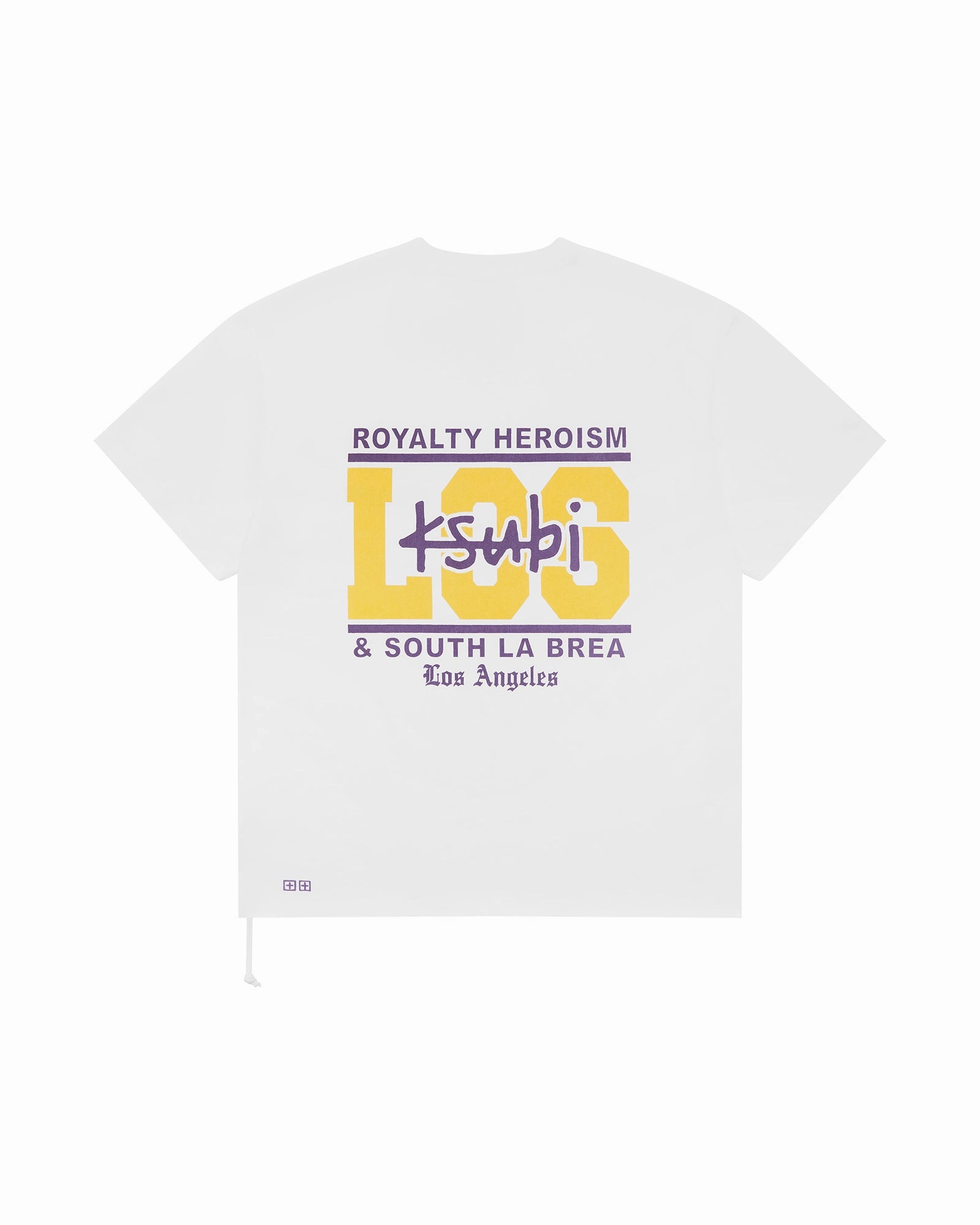 Sporty Fashion Anti Bacterial Treatment LA AND THE STREETS SS BIGGIE TEE WHITE