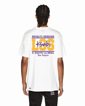 Outdoor Comfort Style LA AND THE STREETS SS BIGGIE TEE WHITE