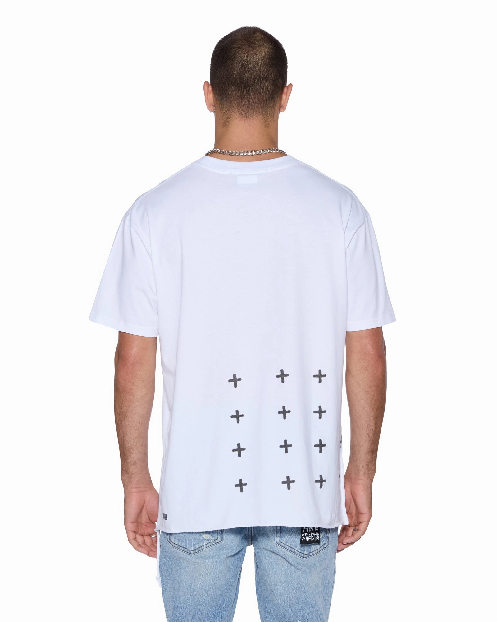 PLATED BIGGIE SS TEE TRU WHITE Brushed Interior Lining