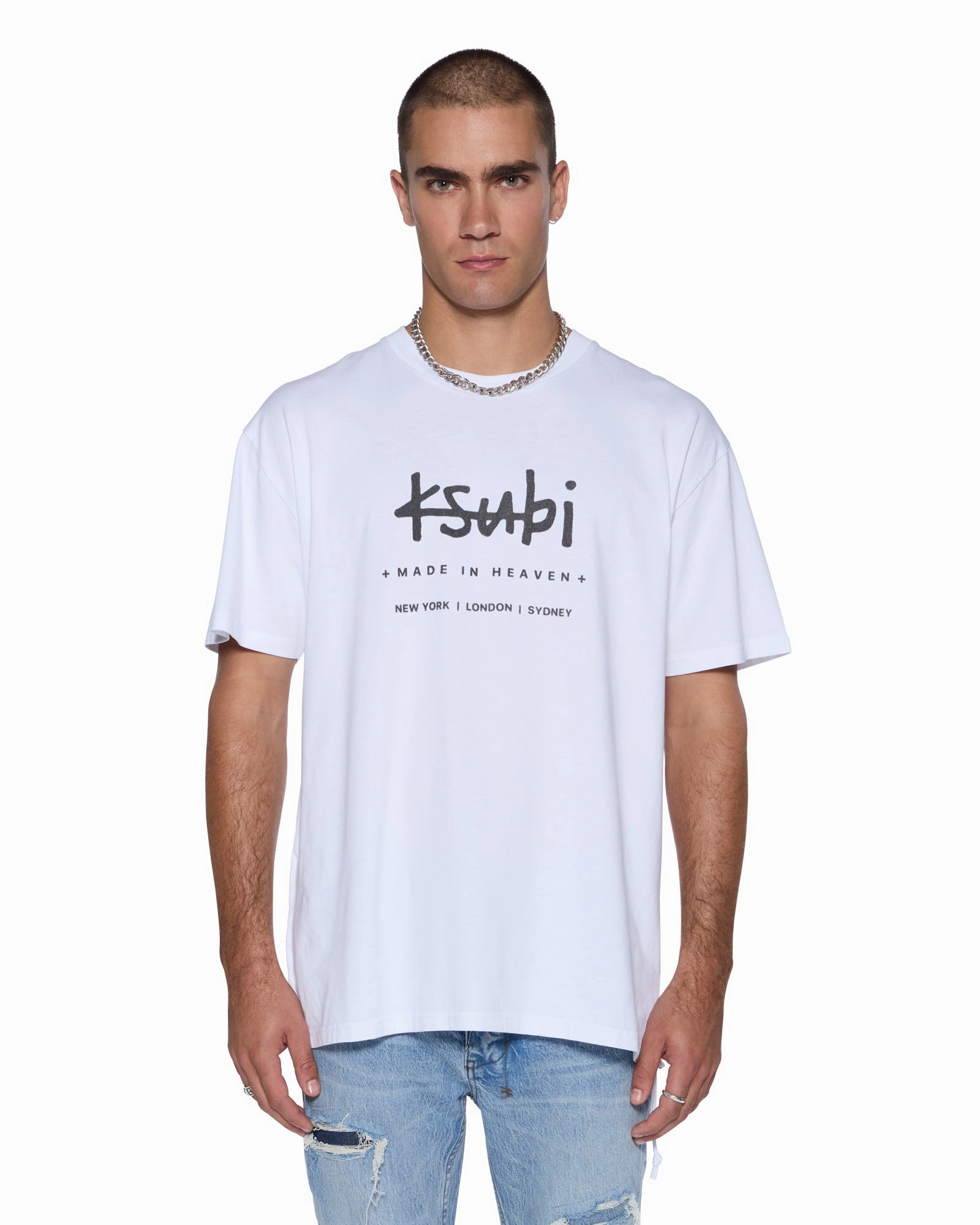 Smart Casual PLATED BIGGIE SS TEE TRU WHITE