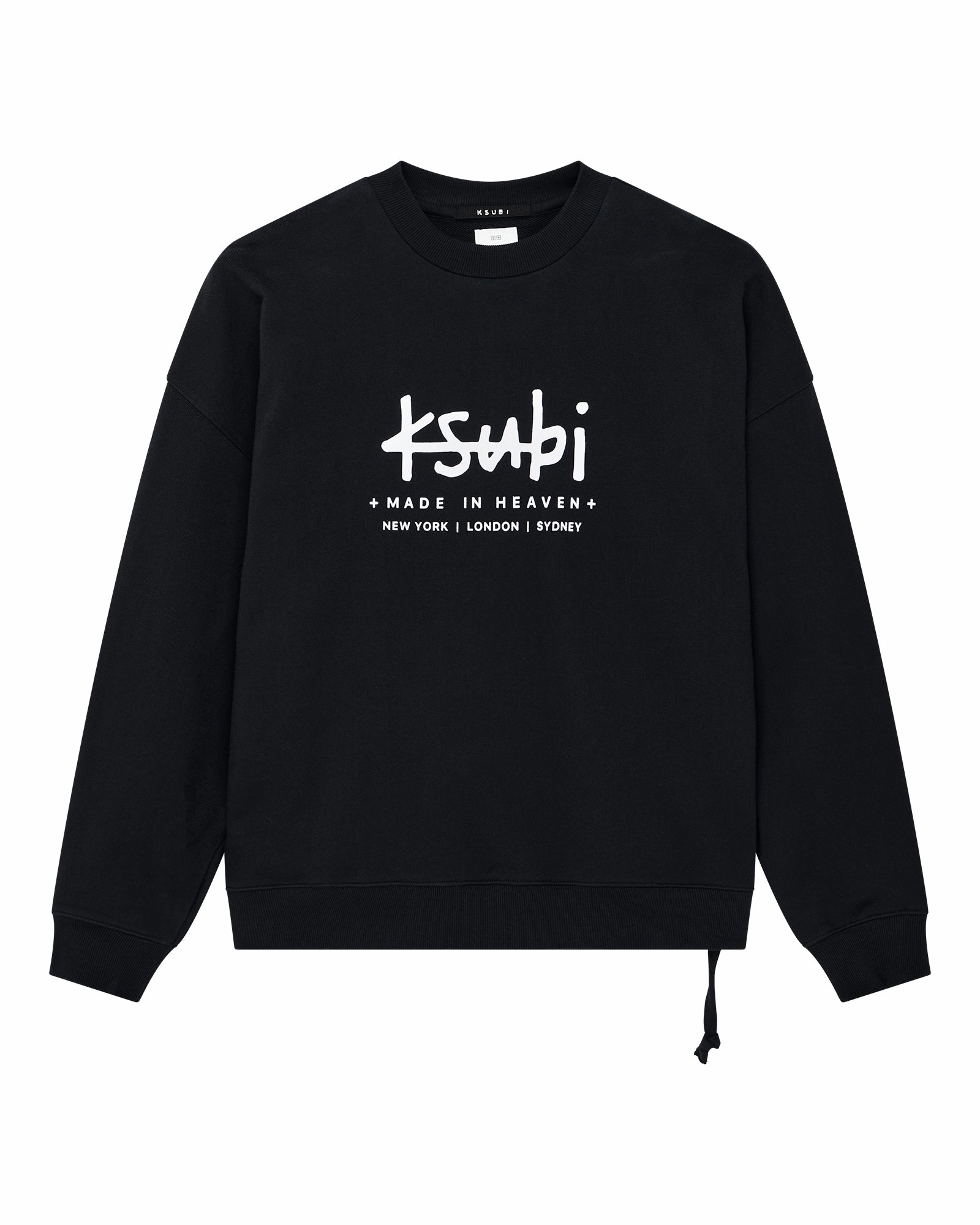HeatRegulating StaticResistant Material PLATED EKCESS CREWNECK JET BLACK