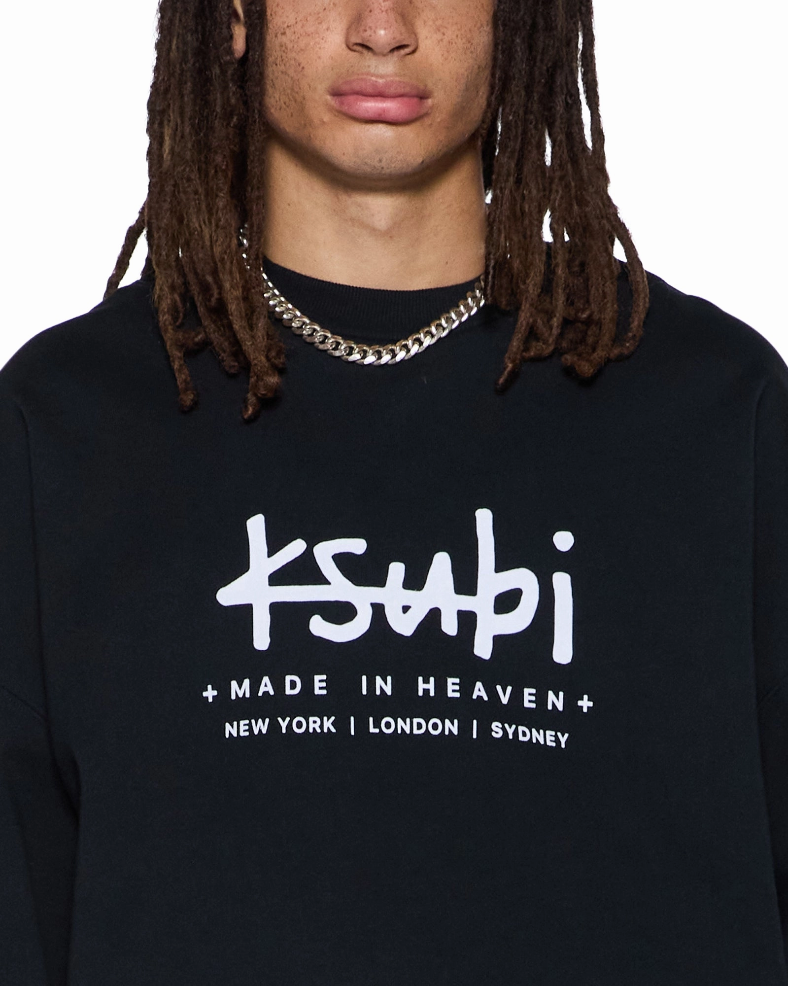 Durable Reinforced Elbow Patches Sleeveless Tee PLATED EKCESS CREWNECK JET BLACK