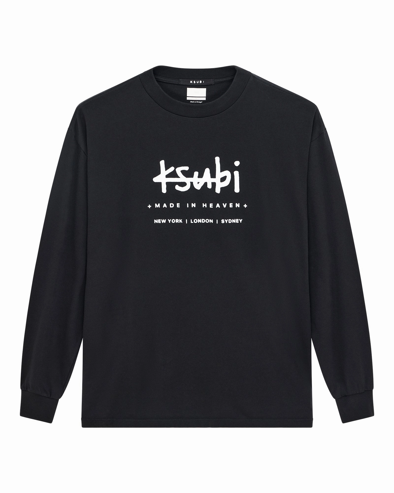 PLATED LS TEE BLACK High Density Cotton