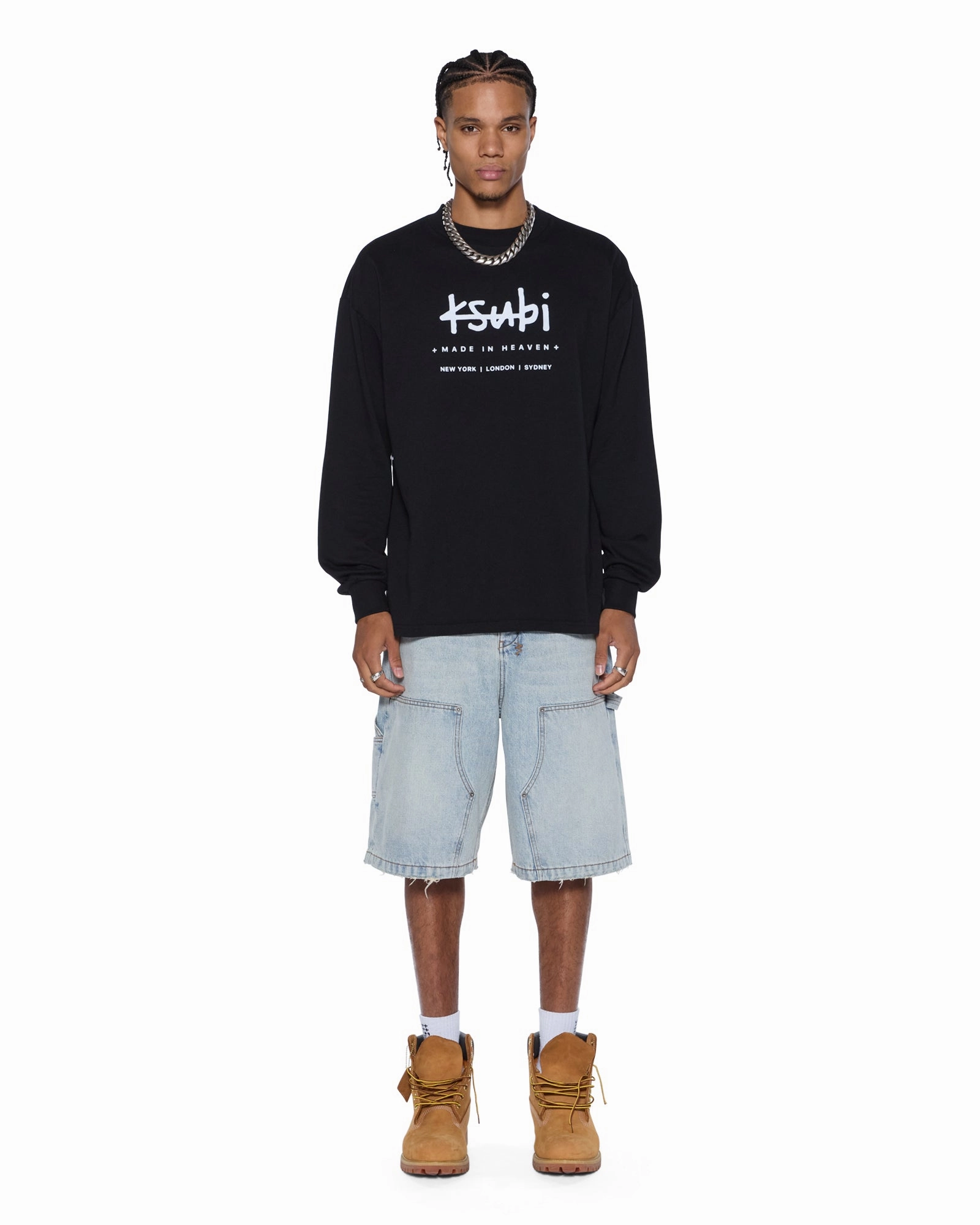 PLATED LS TEE BLACK Daily Comfort