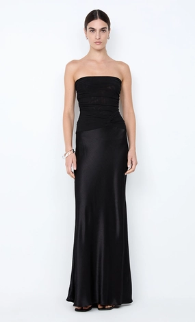 Bright Vibe Summer Friendly MILLAH STRAPLESS DRESS - BLACK