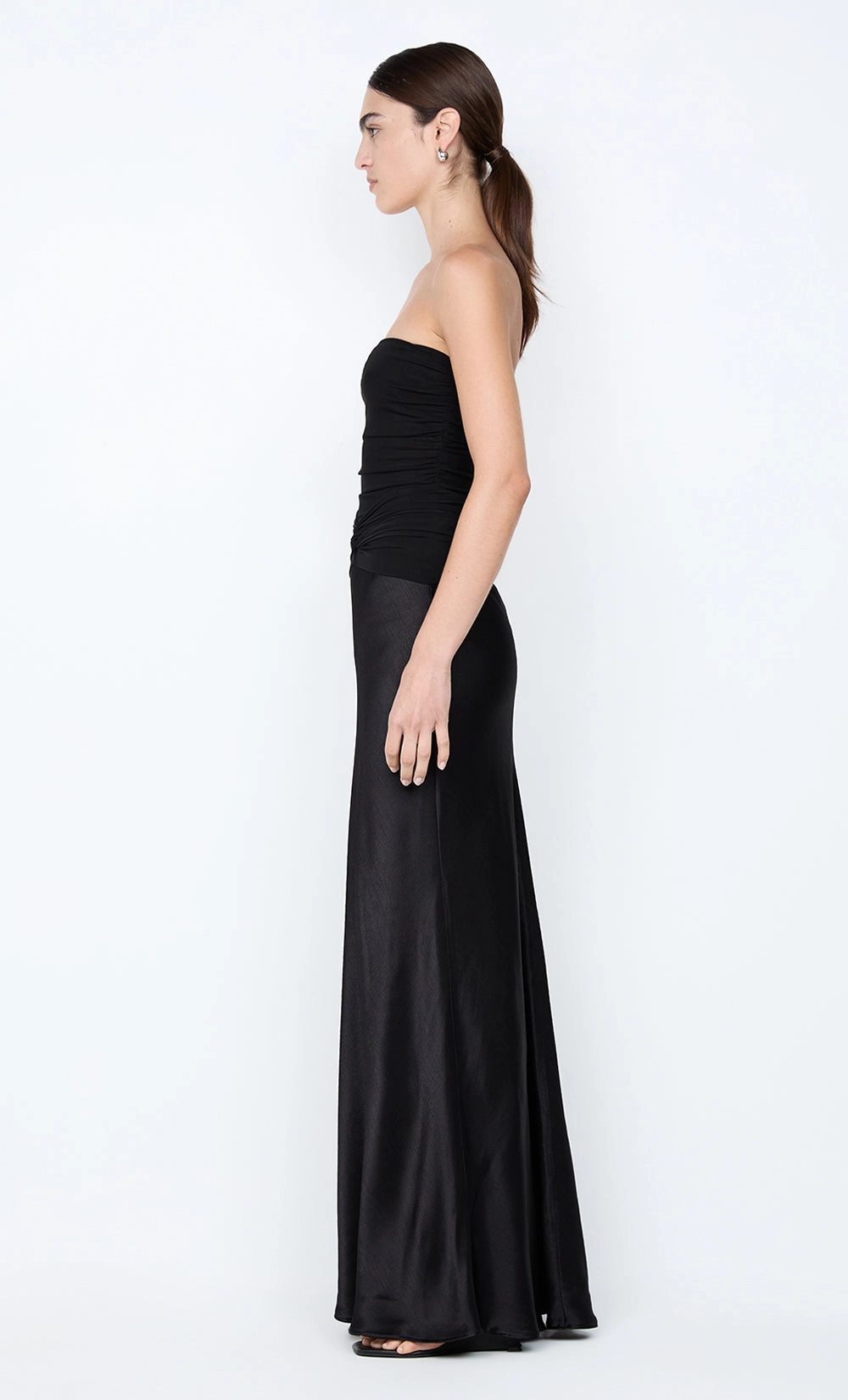 Anti-bacterial Comfort Fit MILLAH STRAPLESS DRESS - BLACK