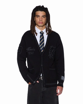 PLAYOFF CARDIGAN BLACK AbrasionResistant Edging EasyCare Fabric