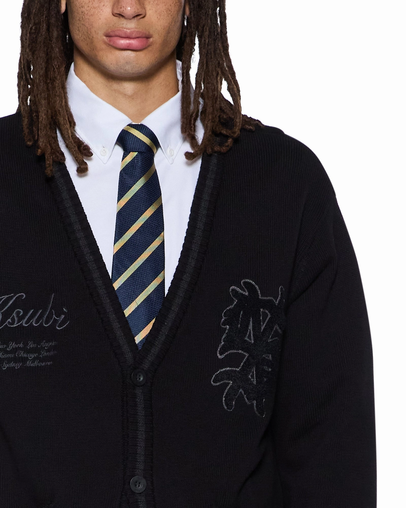 Minimalist Stitching PLAYOFF CARDIGAN BLACK