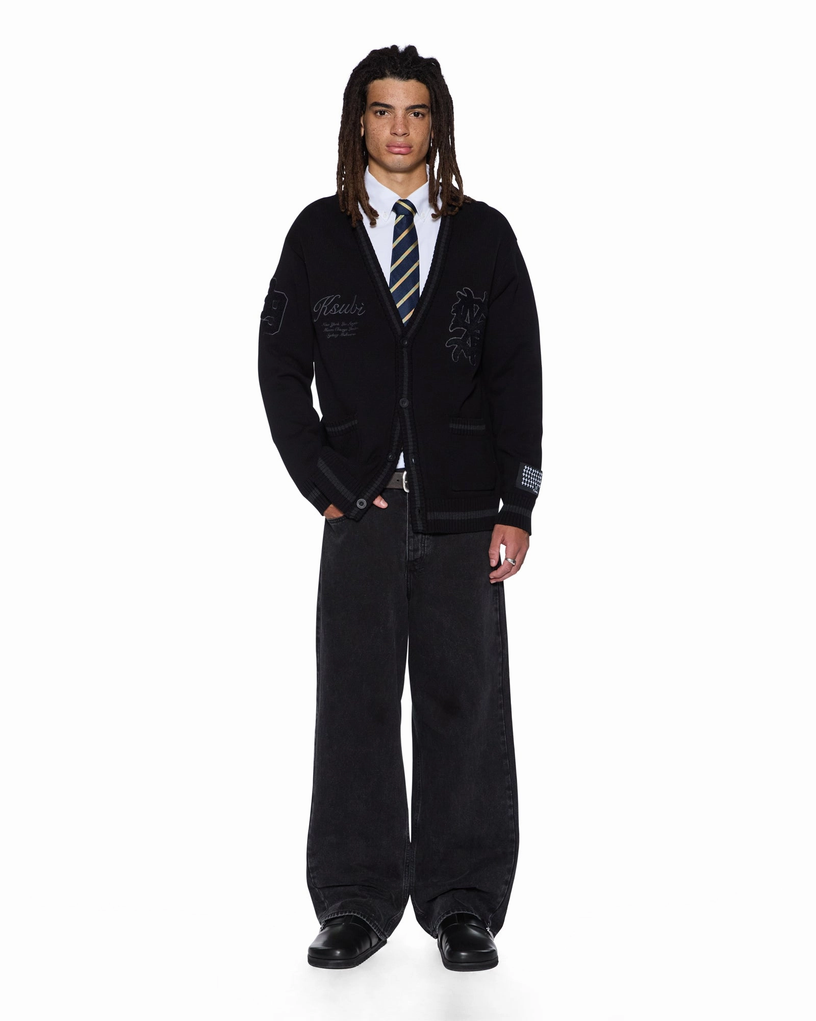 AbrasionResistant Edging PLAYOFF CARDIGAN BLACK