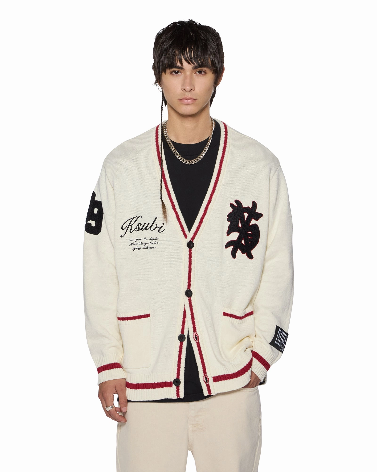 AllDay Comfort Design PLAYOFF CARDIGAN ECRU
