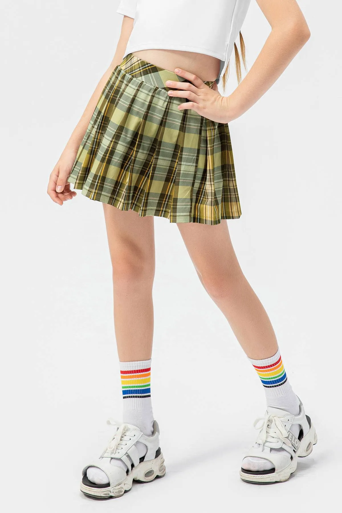 Pleated Tennis Skirts with Short for Girls