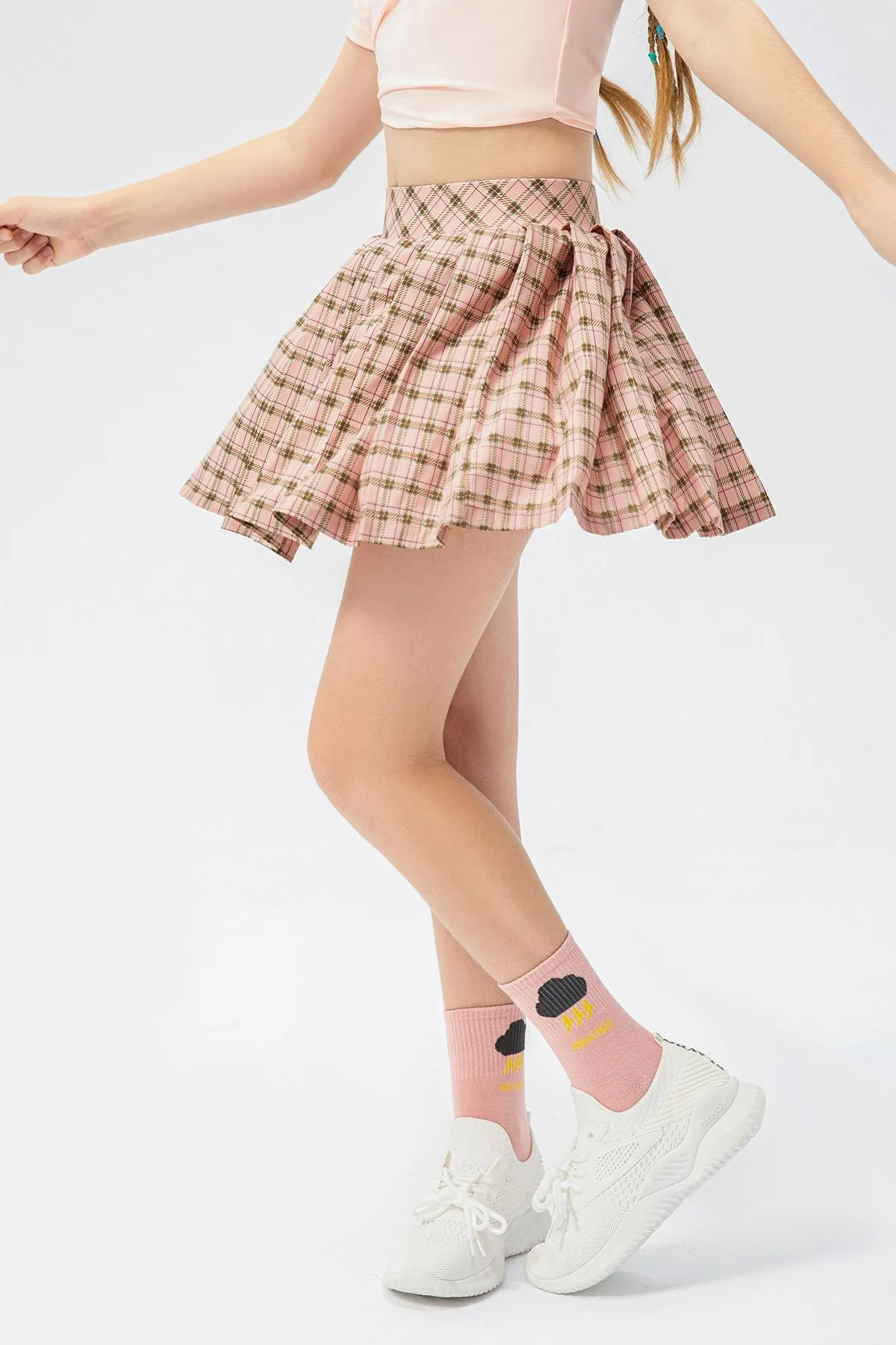 Pleated Tennis Skirts with Short for Girls