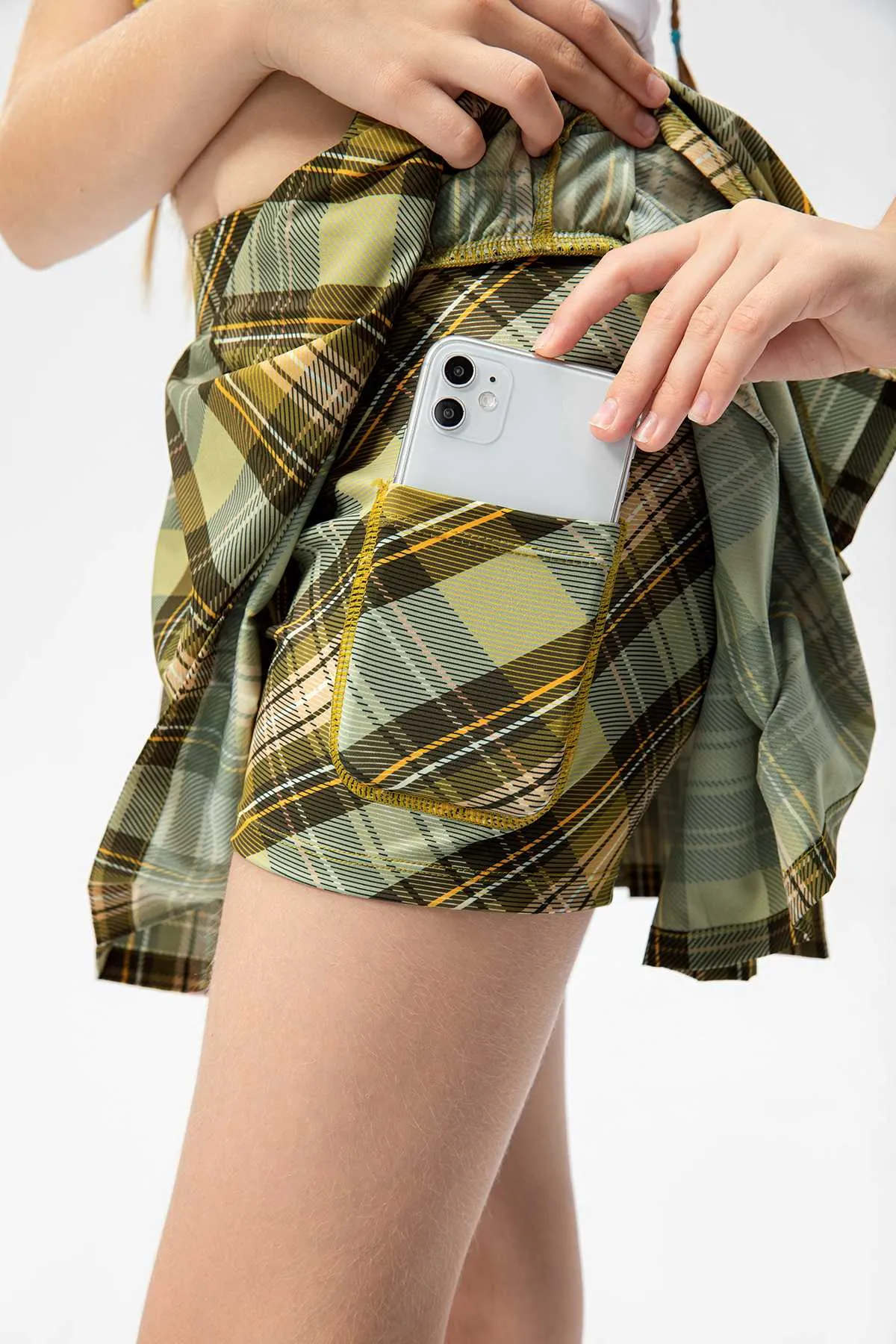 Pleated Tennis Skirts with Short for Girls