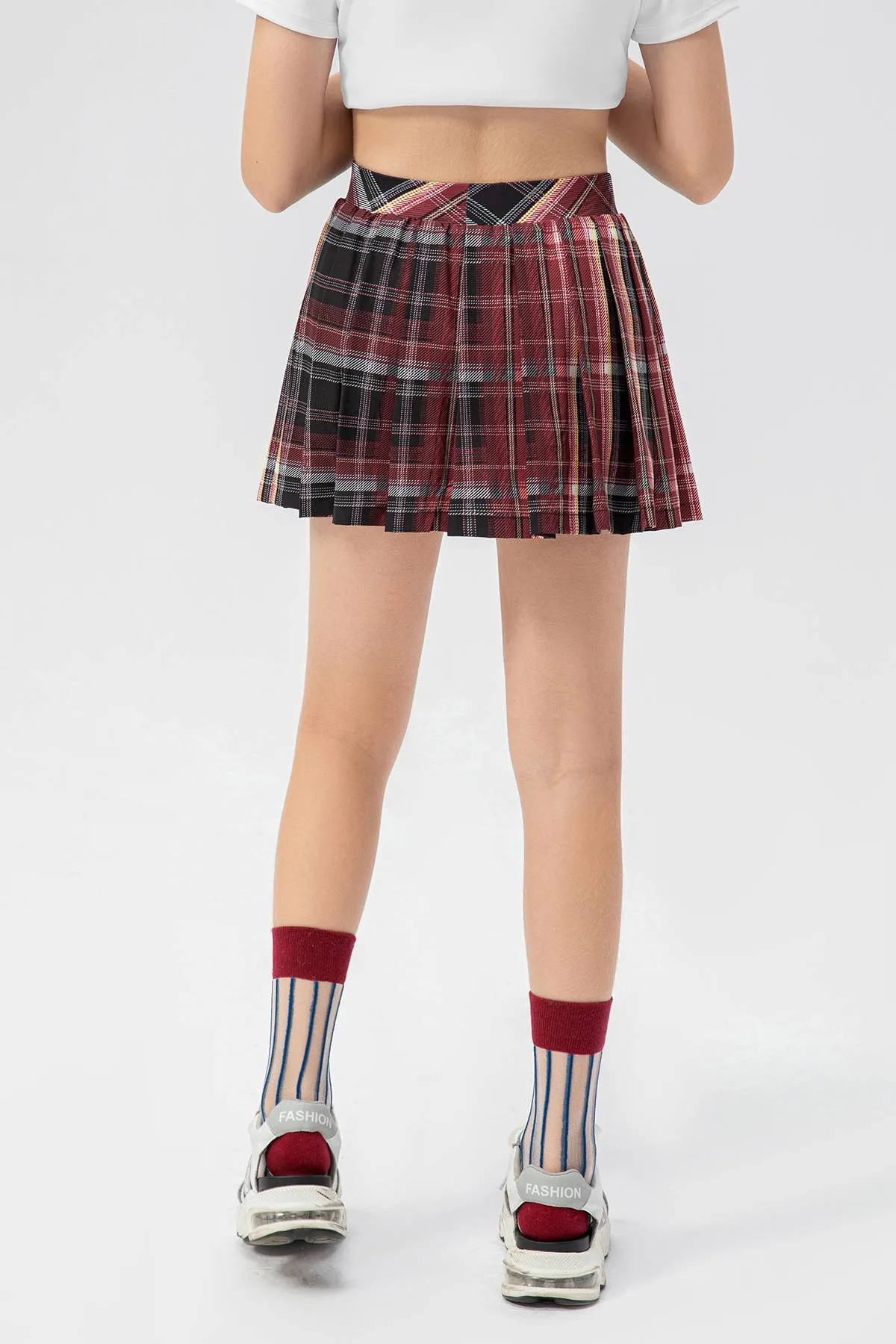 Pleated Tennis Skirts with Short for Girls