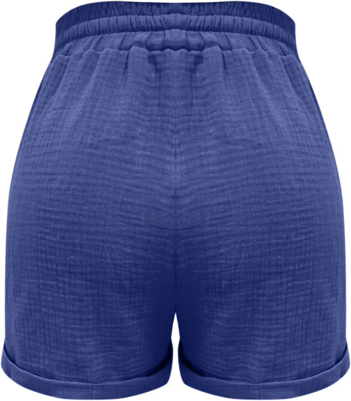 Plus Size Shorts for Women Summer Casual Comfy Linen Shorts Drawstring Elastic Waist Lightweight Hiking Shorts