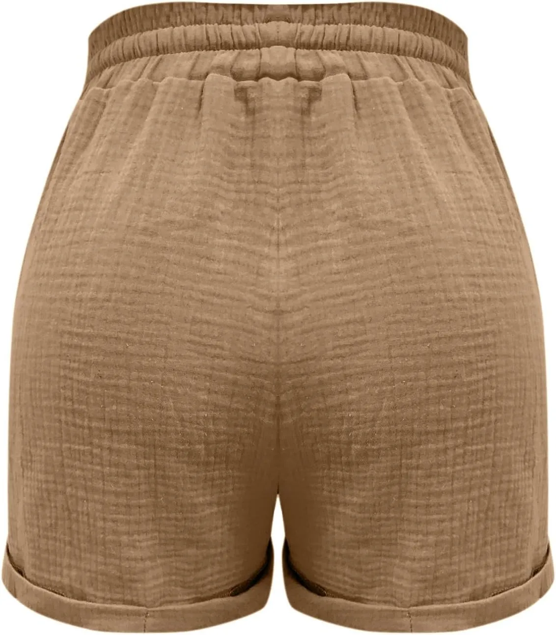 Plus Size Shorts for Women Summer Casual Comfy Linen Shorts Drawstring Elastic Waist Lightweight Hiking Shorts