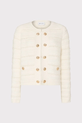 Textured Knit Cardigan Neutral palette