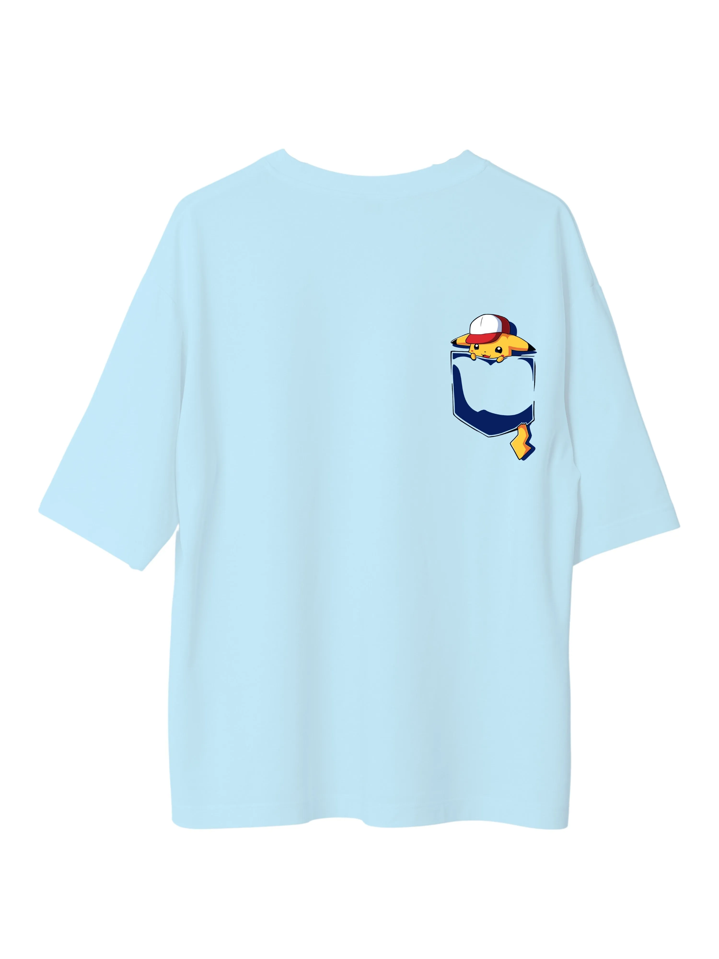 Pocket Pikachu : Burger Bae Oversized  Tee For Men and Women
