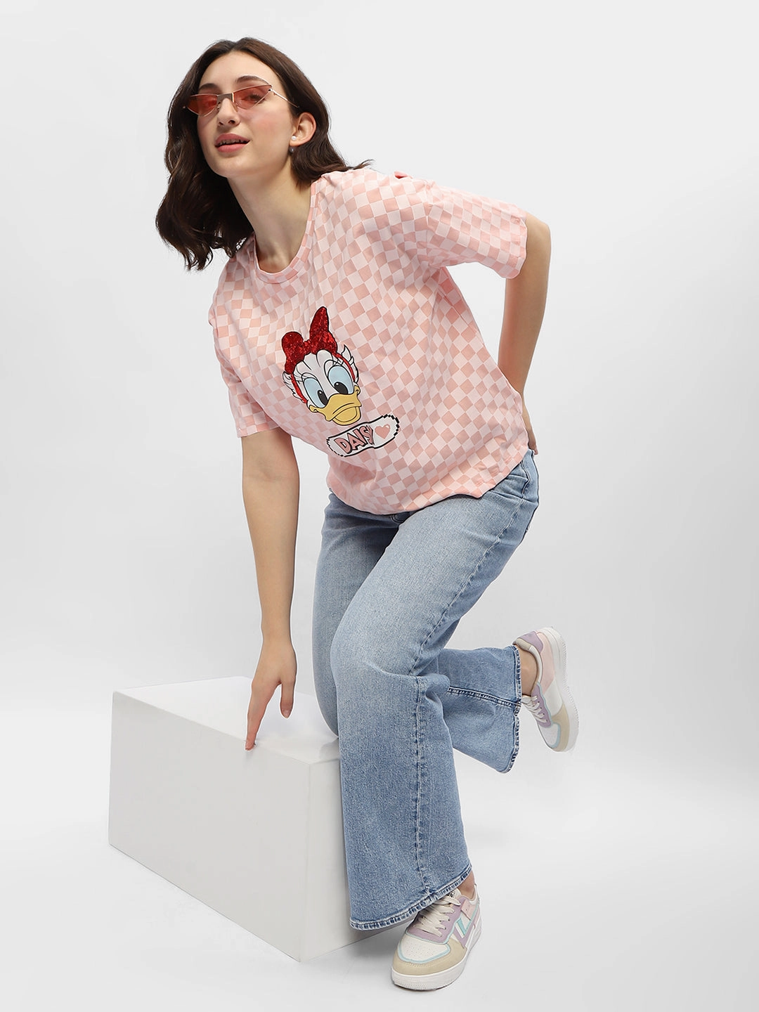 athletic style Madame Disney Donald Duck Pink Cotton T-Shirt