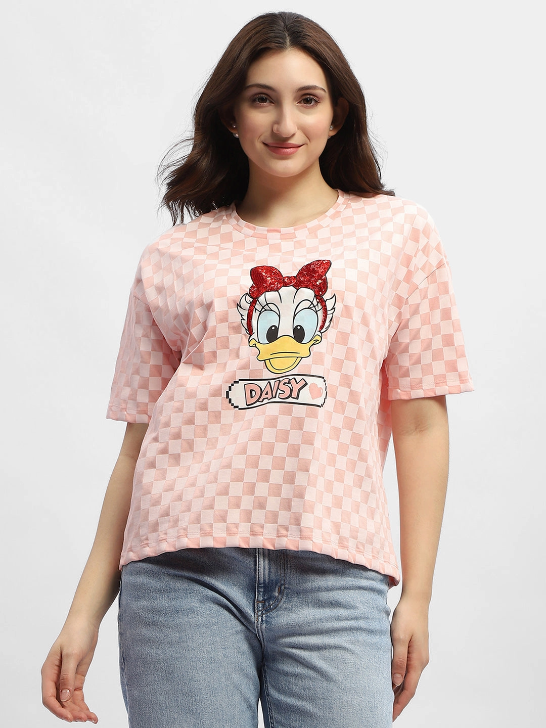 Madame Disney Donald Duck Pink Cotton T-Shirt EthicalProduction