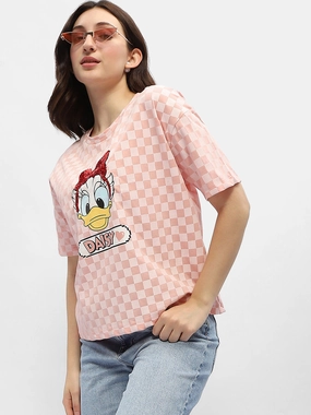 Madame Disney Donald Duck Pink Cotton T-Shirt EthicalProduction