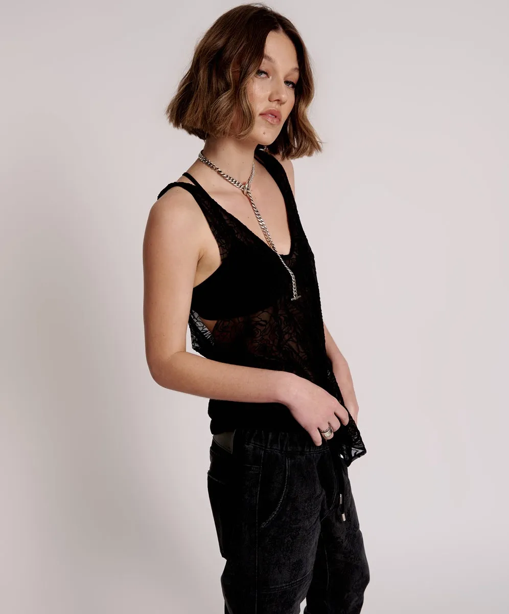 POISON ROSE TWISTED TOP