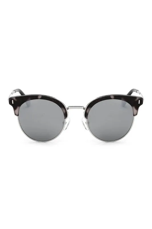 Polarized Round Cat Eye Sunglasses