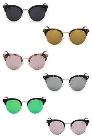 Polarized Round Cat Eye Sunglasses