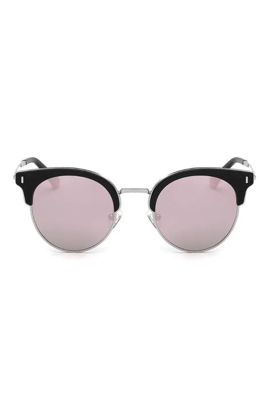 Polarized Round Cat Eye Sunglasses