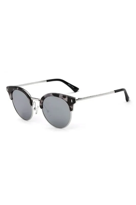 Polarized Round Cat Eye Sunglasses