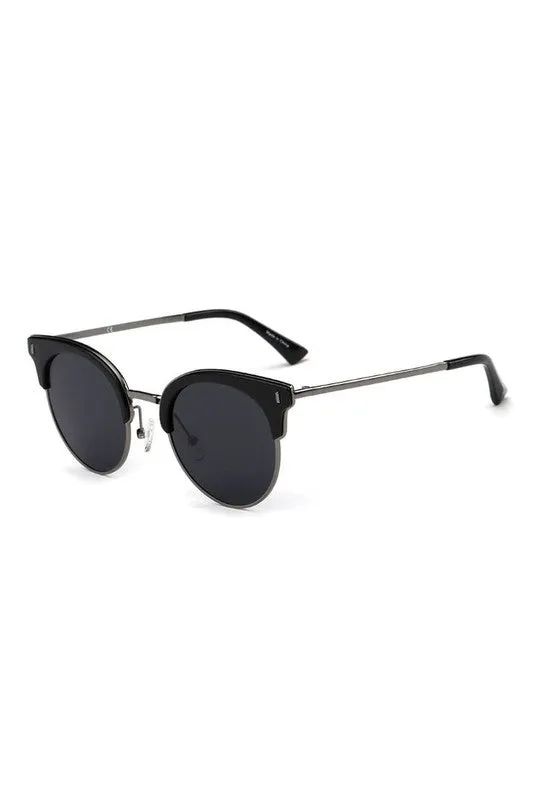 Polarized Round Cat Eye Sunglasses