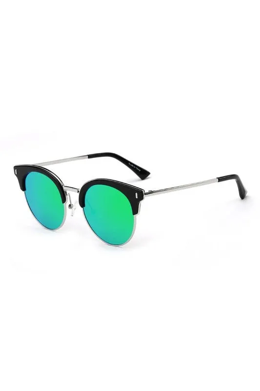 Polarized Round Cat Eye Sunglasses