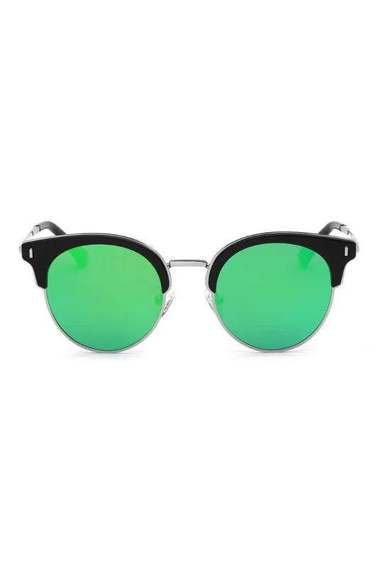 Polarized Round Cat Eye Sunglasses