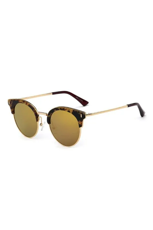 Polarized Round Cat Eye Sunglasses