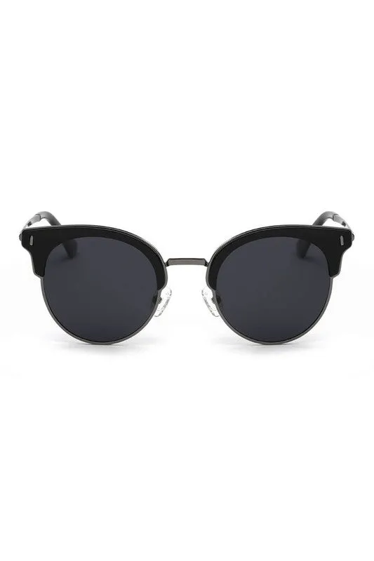 Polarized Round Cat Eye Sunglasses
