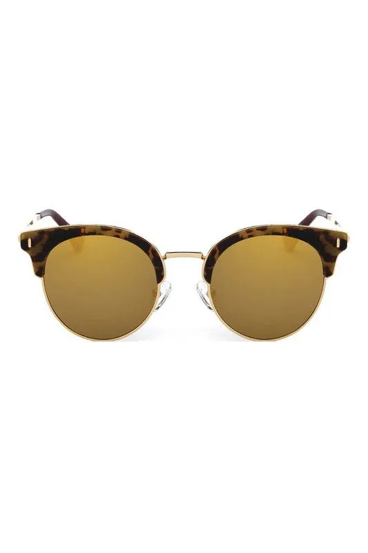 Polarized Round Cat Eye Sunglasses
